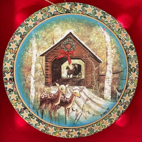 P BUCKLEY MOSS Winter at Meems Bottom Bridge Ornament 3RD in Trilogy 1999 - Picture 4 of 11